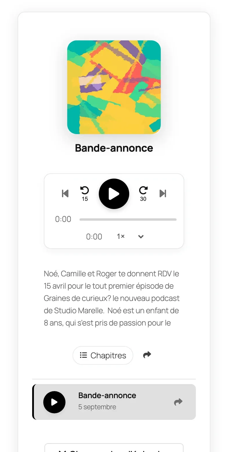 La mise en page Lecteur scindé sur un téléphone.