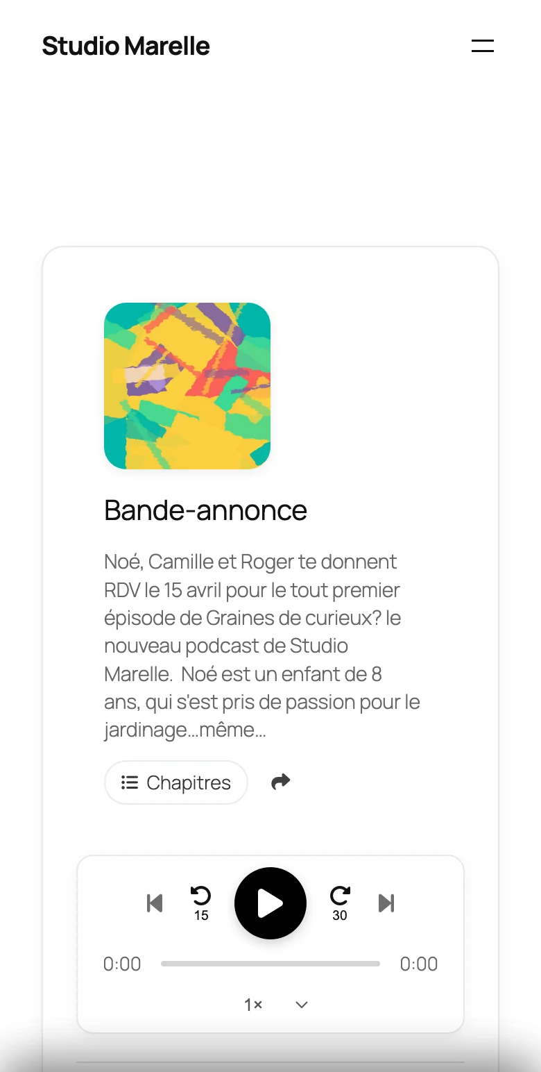 La mise en page Lecteur classique sur un téléphone.